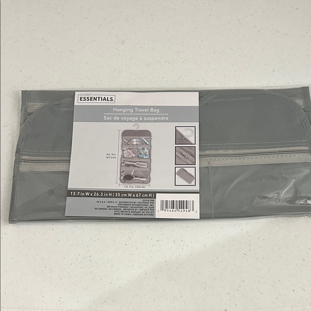 Gray Hanging Travel Bag